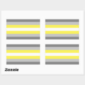 Sticker Rectangulaire Fierté demigenre (Feuille)