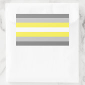 Sticker Rectangulaire Fierté demigenre (Sac)