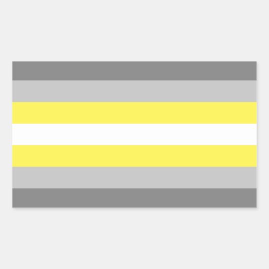 Sticker Rectangulaire Fierté demigenre (Devant)