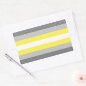 Sticker Rectangulaire Fierté demigenre (Enveloppe)