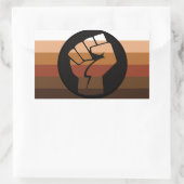 Sticker Rectangulaire Fierté des gens de couleur (Sac)