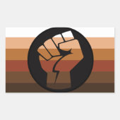 Sticker Rectangulaire Fierté des gens de couleur (Devant)