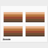 Sticker Rectangulaire Fierté des gens de couleur (Feuille)