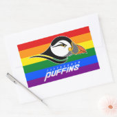 Sticker Rectangulaire Fierté des Puffins (Enveloppe)