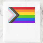 Sticker Rectangulaire Fierté Drapeau Amour (Sac)