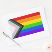 Sticker Rectangulaire Fierté Drapeau Amour (Enveloppe)
