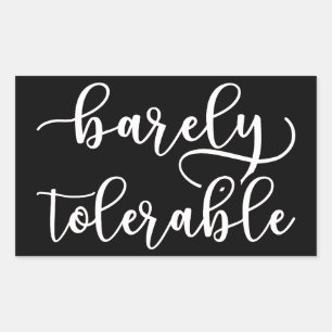 Sticker Rectangulaire Fierté Et Préjudice - À Peine Tolérable I