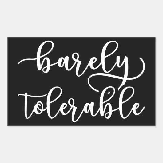 Sticker Rectangulaire Fierté Et Préjudice - À Peine Tolérable I (Devant)