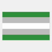 Sticker Rectangulaire Fierté Greyromantic (Devant)