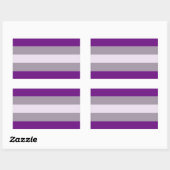 Sticker Rectangulaire Fierté Greysexuée (Feuille)