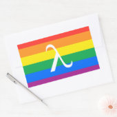 Sticker Rectangulaire Fierté LGBT et activisme Lambda (Enveloppe)