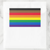 Sticker Rectangulaire Fierté lgbt lgbtq diversité inclusive rainbow flag (Sac)