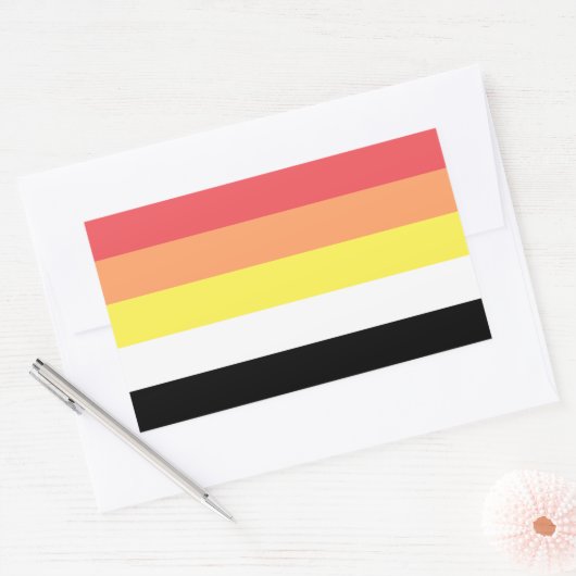 Sticker Rectangulaire Fierté Lithsexuelle (Enveloppe)