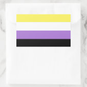 Sticker Rectangulaire Fierté non binaire (Sac)