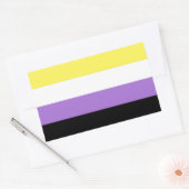 Sticker Rectangulaire Fierté non binaire (Enveloppe)