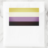 Sticker Rectangulaire Fierté non binaire (Sac)