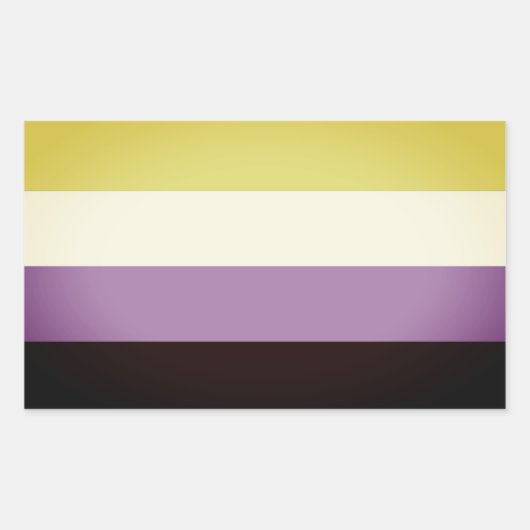 Sticker Rectangulaire Fierté non binaire (Devant)
