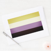 Sticker Rectangulaire Fierté non binaire (Enveloppe)