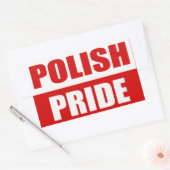 Sticker Rectangulaire Fierté polonaise (Enveloppe)