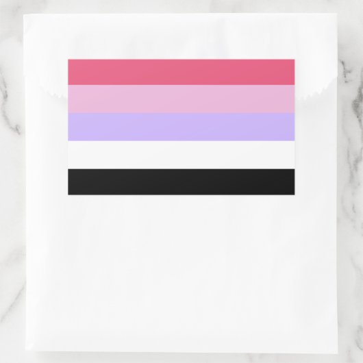 Sticker Rectangulaire Fierté réciprosexuelle (Sac)