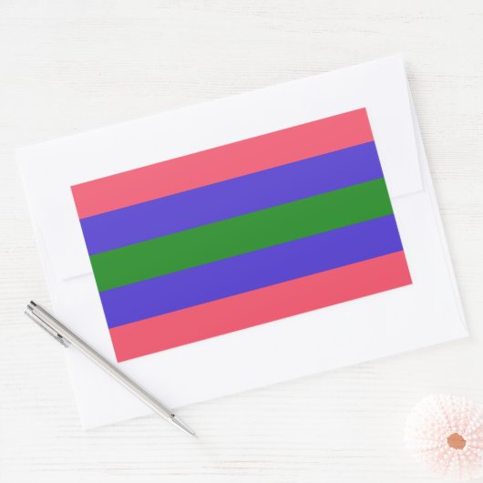 Sticker Rectangulaire Fierté Trigenre (Enveloppe)