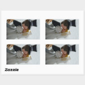 Sticker Rectangulaire Figures de mariage (Feuille)
