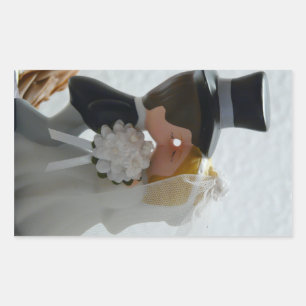 Sticker Rectangulaire Figures de mariage