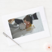 Sticker Rectangulaire Figures de mariage (Enveloppe)