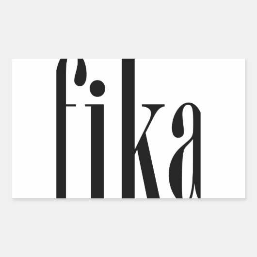 Sticker Rectangulaire Fika (Devant)