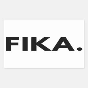 Sticker rectangulaire Fika Bold