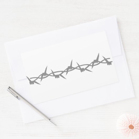 Sticker Rectangulaire Fil Barbe (Enveloppe)