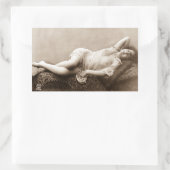 Sticker Rectangulaire Fille à Risque Flapper des Années 1920 Photo Franç (Sac)