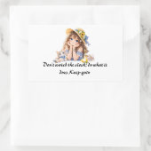 Sticker Rectangulaire • Fille Anime Été Clair & Chaton Continuez (Sac)