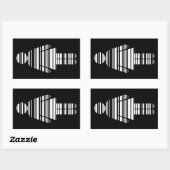 Sticker Rectangulaire fille de code barre (Feuille)