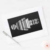 Sticker Rectangulaire fille de code barre (Enveloppe)