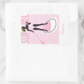 Sticker Rectangulaire Fille SUP (Sac)