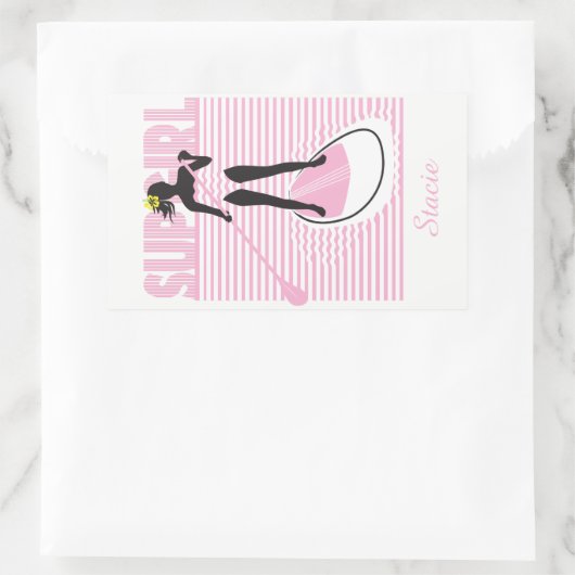 Sticker Rectangulaire Fille SUP (Sac)