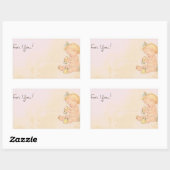 Sticker Rectangulaire Fille vintage (Feuille)