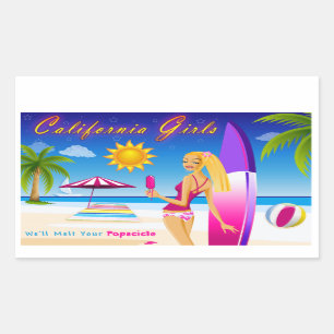 Sticker Rectangulaire Filles de Californie