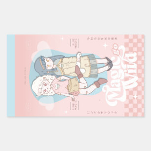 Sticker Rectangulaire 🫧 Filles de Fantaisie Rêvuse🫧