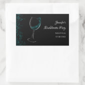 Sticker Rectangulaire Filles week-end bleu Mocktail soirée bachelorette (Sac)