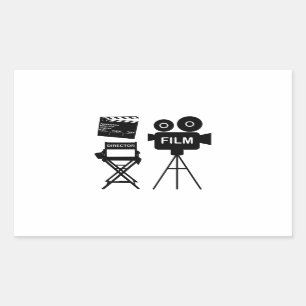 Sticker Rectangulaire Film Crew Flap réalisateur Chaise cadeau pour ciné