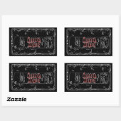 Sticker Rectangulaire Films d'horreur - Noir (Feuille)