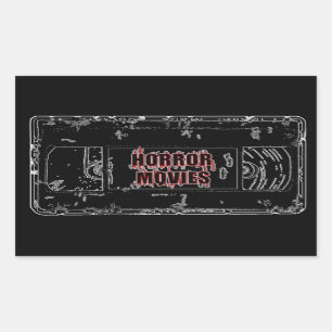 Sticker Rectangulaire Films d'horreur - noir