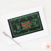 Sticker Rectangulaire Films d'horreur VHS-Neon Green (Enveloppe)
