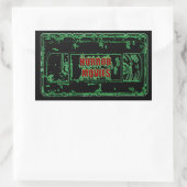 Sticker Rectangulaire Films d'horreur VHS-Neon Green (Sac)