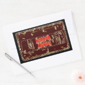 Sticker Rectangulaire Films d'horreur VHS-Rouge/Rouge (Enveloppe)