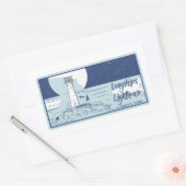Sticker Rectangulaire Fin des terres du phare de Longships (Enveloppe)
