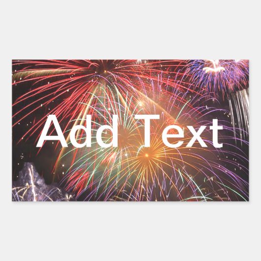 Sticker Rectangulaire Finale Fireworks (Devant)