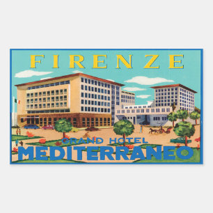 Sticker Rectangulaire Firenze Grand Hotel Mediterraneo